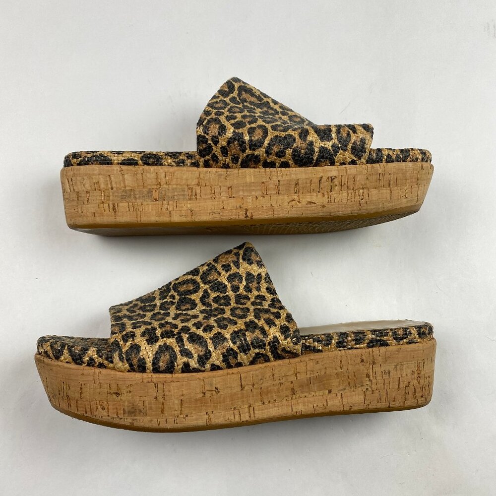 Stuart Weitzman Flatout Leopard Print Wedge Sanda… - image 2